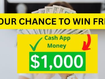 $1000 Cash App reward giveaway promotion — enter with email and ZIP code to win free Cash App funds.